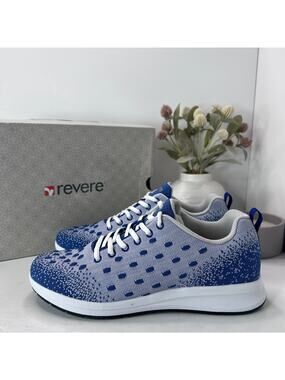 Revere Haiti Lace Up Mesh Sneaker Slip Resistant Ocean Sky Women 12Wide Tried On